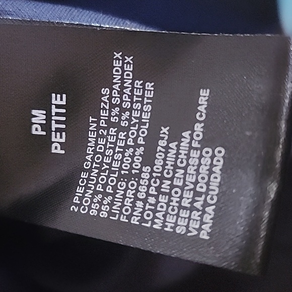 Perceptions Petite Womens Dress Sz PM EUC Blue White - Picture 4 of 4